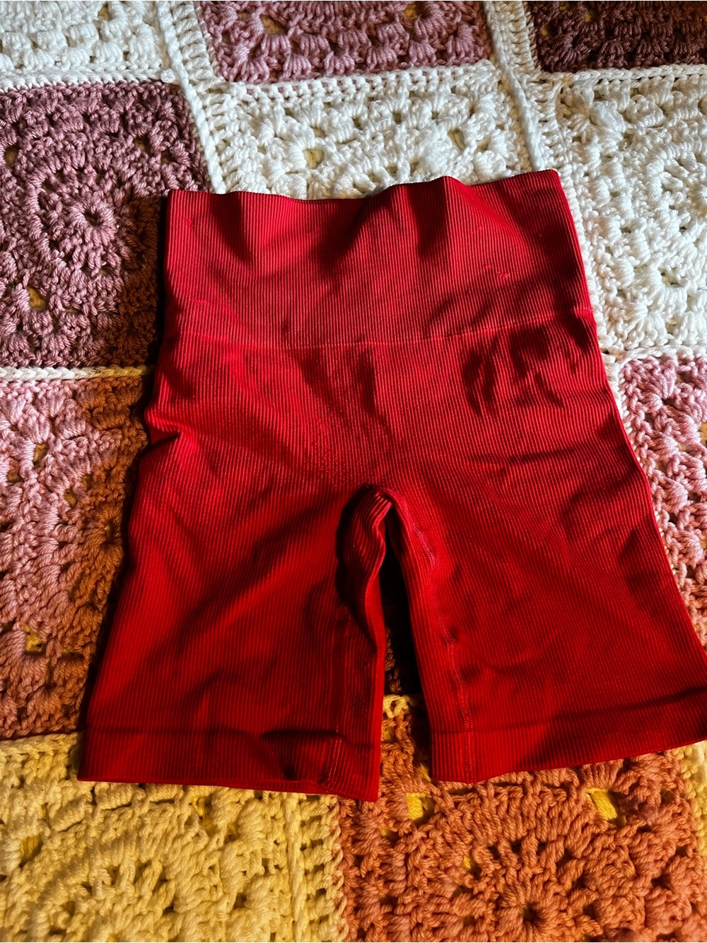 TNA Red Ribbed Workout Set - Picture 2 of 8